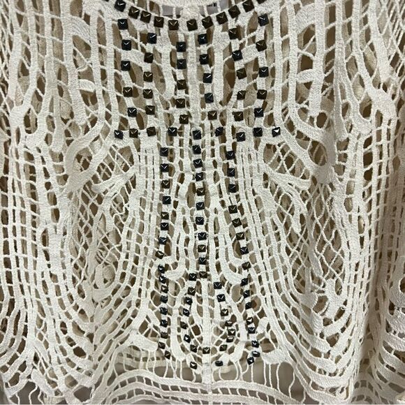 Ecote open knit studded sweater with studs size L - Picture 4 of 7